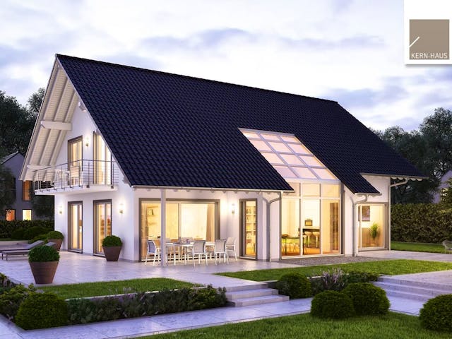 Massivhaus Familienhaus Maxime von Kern-Haus Ausbauhaus ab 689900€,  Außenansicht 1