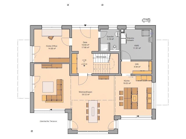 Massivhaus Familienhaus Maxime von Kern-Haus Ausbauhaus ab 689900€,  Innenansicht 3