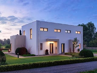 Fertighaus FamilyStyle 20.04 F von massa haus Ausbauhaus ab 250999€, Cubushaus Außenansicht 1