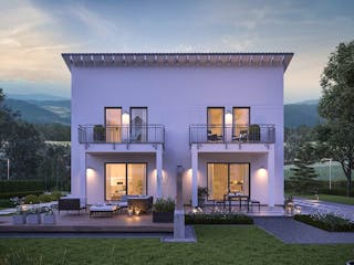 Fertighaus FamilyStyle 21.02 P von massa haus Ausbauhaus ab 194999€, Pultdachhaus Innenansicht 2