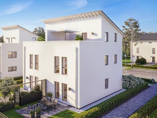 Fertighaus FamilyStyle 33.01 P von massa haus Ausbauhaus ab 298999€, Pultdachhaus Innenansicht 2