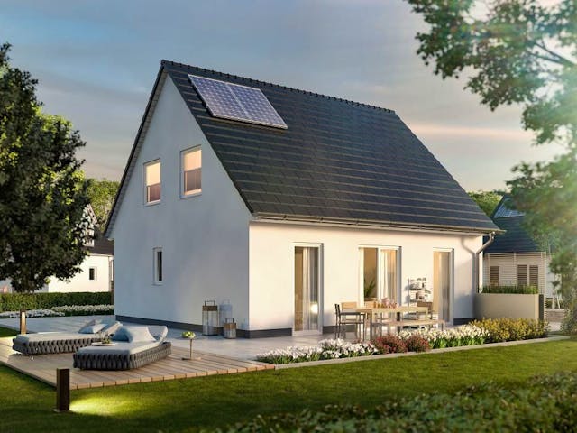 Massivhaus Flair 110 von Schmid-Haus Bausatzhaus ab 290130€,  Außenansicht 1