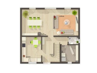 Massivhaus Flair 110 von Schmid-Haus Bausatzhaus ab 290130€, Innenansicht 3
