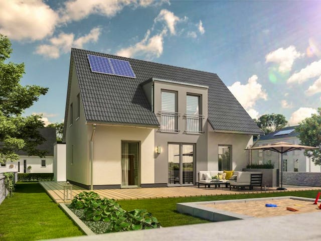 Massivhaus Flair 125 von Schmid-Haus Bausatzhaus ab 330000€, Außenansicht 1 Massivhaus Flair 125 von Schmid-Haus Bausatzhaus ab 330000€, Außenansicht 1