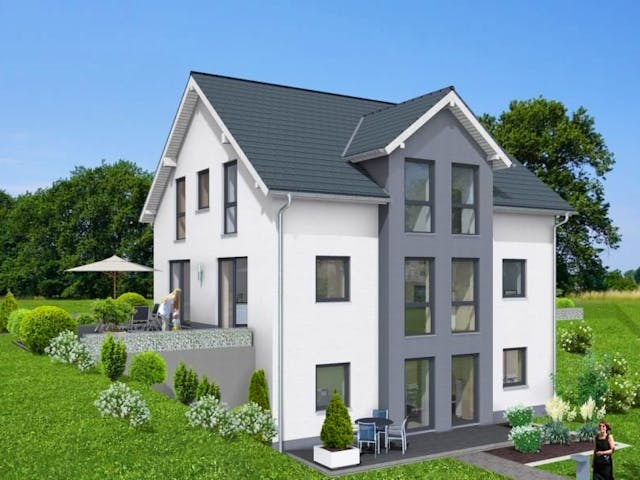 Massivhaus Hausidee "EFH 26" von BickelBau Massivhäuser, Außenansicht 1 Massivhaus Hausidee "EFH 26" von BickelBau Massivhäuser, Außenansicht 1