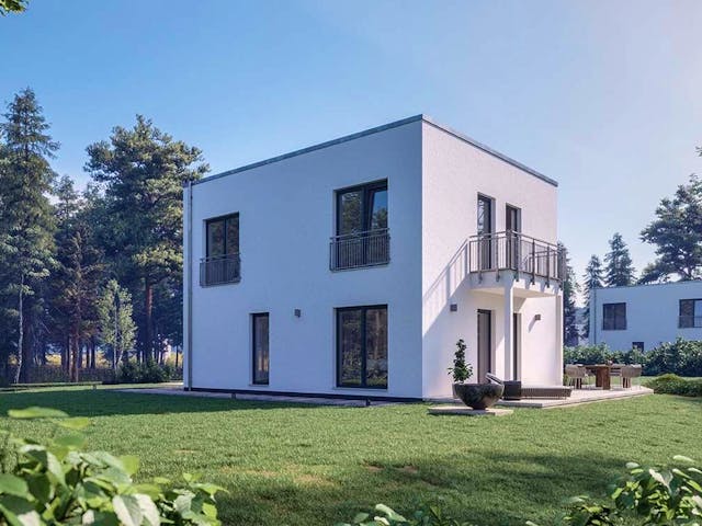 Fertighaus LifeStyle 13.01 F von massa haus Ausbauhaus ab 186999€, Cubushaus Außenansicht 1