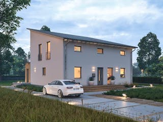 Fertighaus LifeStyle 17.01 P von massa haus Ausbauhaus ab 174999€, Pultdachhaus Innenansicht 1