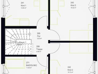 Fertighaus LifeStyle 20.04 P von massa haus Ausbauhaus ab 189999€, Pultdachhaus Innenansicht 4