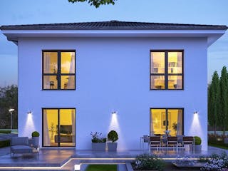 Fertighaus massa Musterhaus Hallstadt bei Bamberg von massa haus, Stadtvilla Außenansicht 1