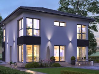 Fertighaus massa Musterhaus Hermsdorf von massa haus, Stadtvilla Außenansicht 1