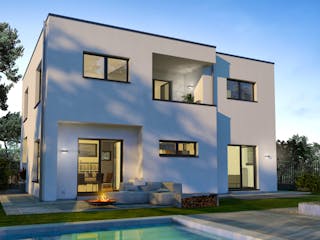 Fertighaus Musterhaus Bamberg von OKAL Haus Schlüsselfertig ab 464900€, Außenansicht 1