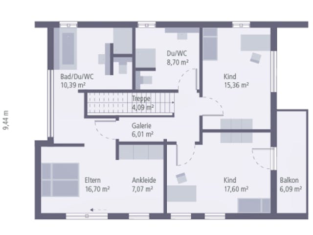 Fertighaus Musterhaus Baunatal von OKAL Haus Schlüsselfertig ab 573900€,  Innenansicht 10