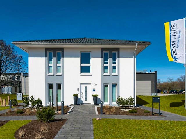 Fertighaus Musterhaus Berlin-Mahlsdorf - SH 155 S VAR. B von ScanHaus Marlow, Stadtvilla Außenansicht 1