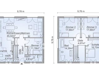 Fertighaus Musterhaus Berlin-Mahlsdorf - SH 155 S VAR. B von ScanHaus Marlow, Stadtvilla Innenansicht 4