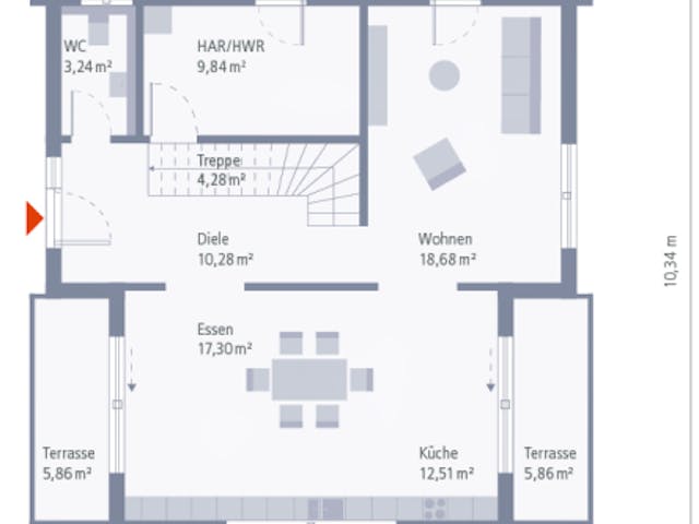 Fertighaus Musterhaus Dresden von OKAL Haus Schlüsselfertig ab 490500€,  Innenansicht 8