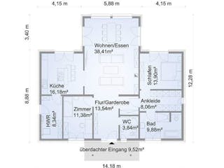 Fertighaus Musterhaus Hannover-Laatzen von ScanHaus Marlow, Bungalow Innenansicht 6