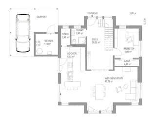 Fertighaus Musterhaus "Heßdorf" von KAMPA,  Innenansicht 9