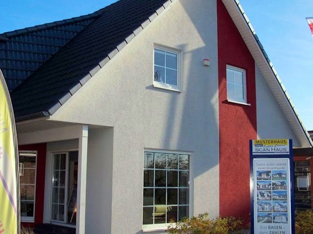 Fertighaus Musterhaus Kamen von ScanHaus Marlow, Außenansicht 1 Fertighaus Musterhaus Kamen von ScanHaus Marlow, Außenansicht 1