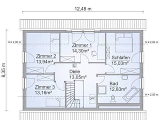 Fertighaus Musterhaus Minden von ScanHaus Marlow, Innenansicht 5
