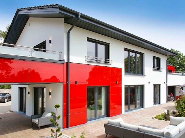 Fertighaus Musterhaus "Park individuell" Elsendorf von Danwood, Außenansicht 1