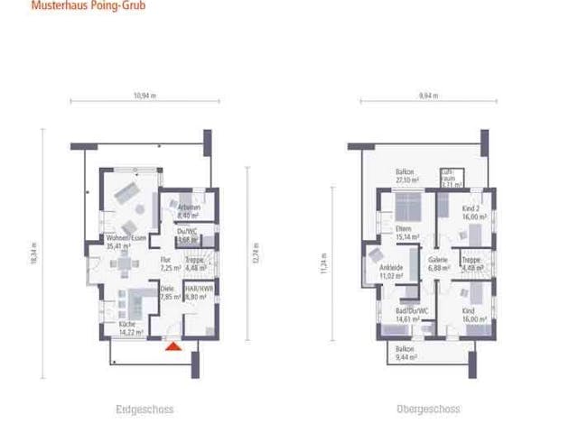 Fertighaus Musterhaus Poing-Grub von OKAL Haus Schlüsselfertig ab 584900€,  Innenansicht 9