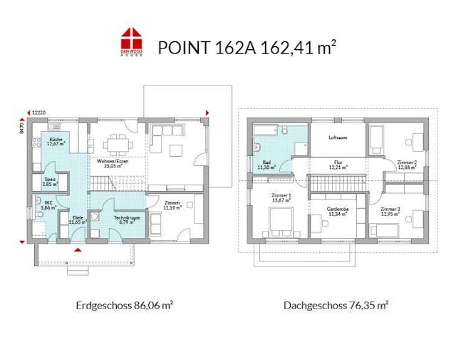 Fertighaus Musterhaus „Point 162A“ - Groß Twülpstedt-Papenrode von Danwood,  Innenansicht 1