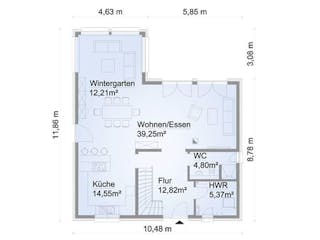 Fertighaus Musterhaus Ulm von ScanHaus Marlow,  Innenansicht 1