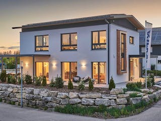 Fertighaus Musterhaus "Villingen-Schwenningen" von KAMPA,  Außenansicht 1