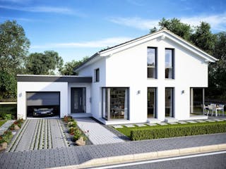 Fertighaus Musterhaus Werder von allkauf haus, Außenansicht 1