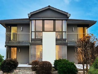 Fertighaus Musterhaus "Würzburg-Estenfeld" von KAMPA,  Außenansicht 1