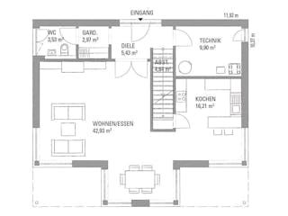 Fertighaus Musterhaus "Würzburg-Estenfeld" von KAMPA,  Innenansicht 1