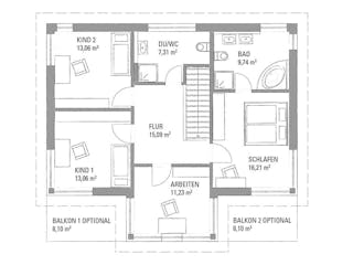 Fertighaus Musterhaus "Würzburg-Estenfeld" von KAMPA,  Innenansicht 2