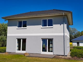 Fertighaus Musterhauscenter Rostock - Musterhaus SH 122 S von ScanHaus Marlow, Stadtvilla Außenansicht 1