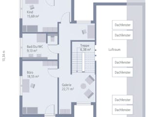 Fertighaus Pult 30 von OKAL Haus Schlüsselfertig ab 672900€,  Innenansicht 2