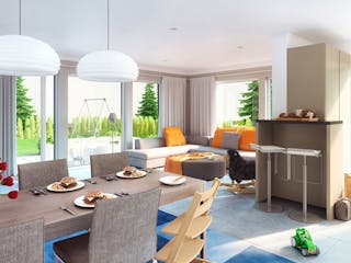 Fertighaus SOLUTION 183 V4 von Living Fertighaus Schlüsselfertig ab 560134€, Satteldach-Klassiker Innenansicht 4