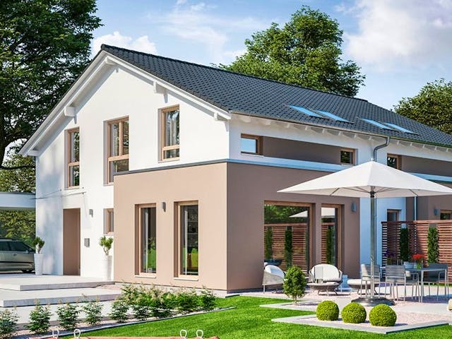 Fertighaus SOLUTION 242 V5 von Living Fertighaus Schlüsselfertig ab 655971€,  Außenansicht 1