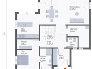 Fertighaus Staffel 9 von OKAL Haus Schlüsselfertig ab 468900€, Innenansicht 1