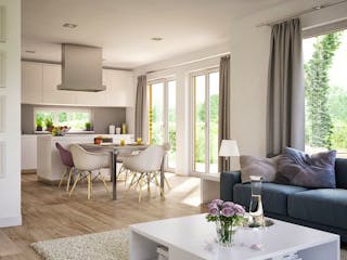 Fertighaus SUNSHINE 113 V4 von Living Fertighaus Schlüsselfertig ab 296744€, Satteldach-Klassiker Innenansicht 3