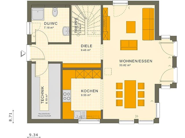 Fertighaus SUNSHINE 136 V4 von Living Fertighaus Ausbauhaus ab 316704€,  Innenansicht 4