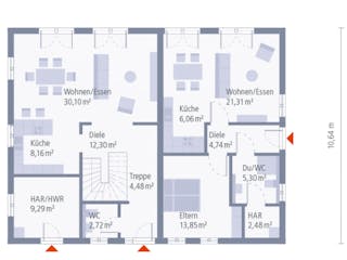 Fertighaus ZweiRaum 9 von OKAL Haus Schlüsselfertig ab 600900€, Stadtvilla Innenansicht 1