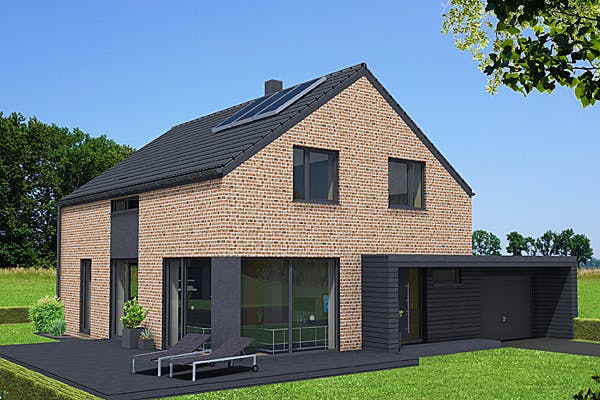 Dienstleister IM.Designhaus, eine Marke der IM.Projektbau Massivhaus mit Satteldach von IM.Designhaus