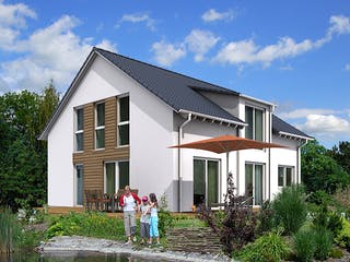 Massivhaus Klassik 110 von invivo haus Schlüsselfertig ab 460457€, Satteldach-Klassiker Außenansicht 1