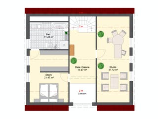Massivhaus EFH Klassik 110 von invivo haus Schlüsselfertig ab 466226€, Satteldach-Klassiker Grundriss 2