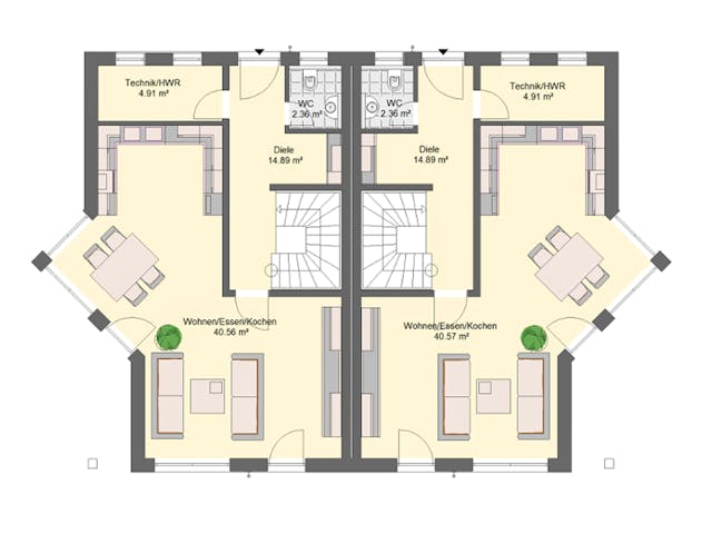 Massivhaus Klassik 75 von invivo haus Schlüsselfertig ab 399090€, Satteldach-Klassiker Grundriss 1 Massivhaus Klassik 75 von invivo haus Schlüsselfertig ab 399090€, Satteldach-Klassiker Grundriss 1