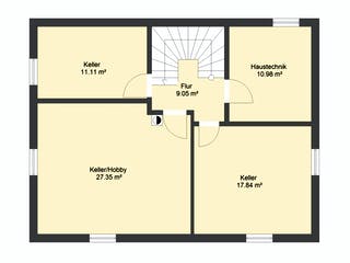 Massivhaus Klassik 93 von invivo haus Schlüsselfertig ab 417533€, Satteldach-Klassiker Grundriss 3