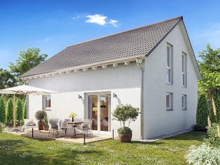 Massivhaus EFH Klassik 115 von invivo haus Schlüsselfertig ab 381932€, Satteldach-Klassiker Außenansicht 2