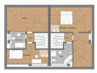 Massivhaus Doppelhaus von ISAR-Haus, Stadtvilla Grundriss 3