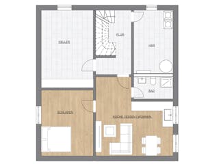 Massivhaus Einfamilienhaus (mit Einliegerwohnung) von ISAR-Haus, Satteldach-Klassiker Grundriss 3