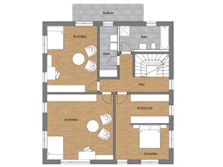 Massivhaus Einfamilienhaus 1 von ISAR-Haus, Satteldach-Klassiker Grundriss 2