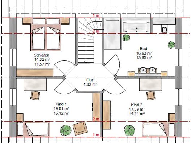Fertighaus Junge Familie 148 von Suckfüll Energiesparhaus Schlüsselfertig ab 347150€, Satteldach-Klassiker Grundriss 2